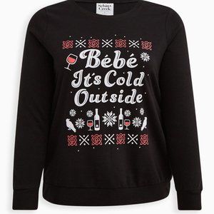Schitts Creek x Torrid NWT Bebe it's cold outside Sweatshirt Size 00